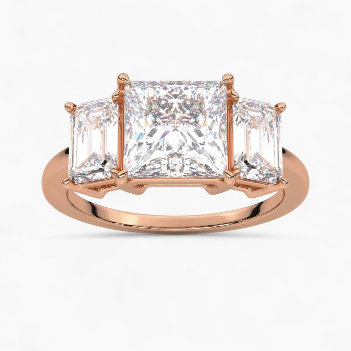 Oval Cut Three Stone Diamond Engagement Ring