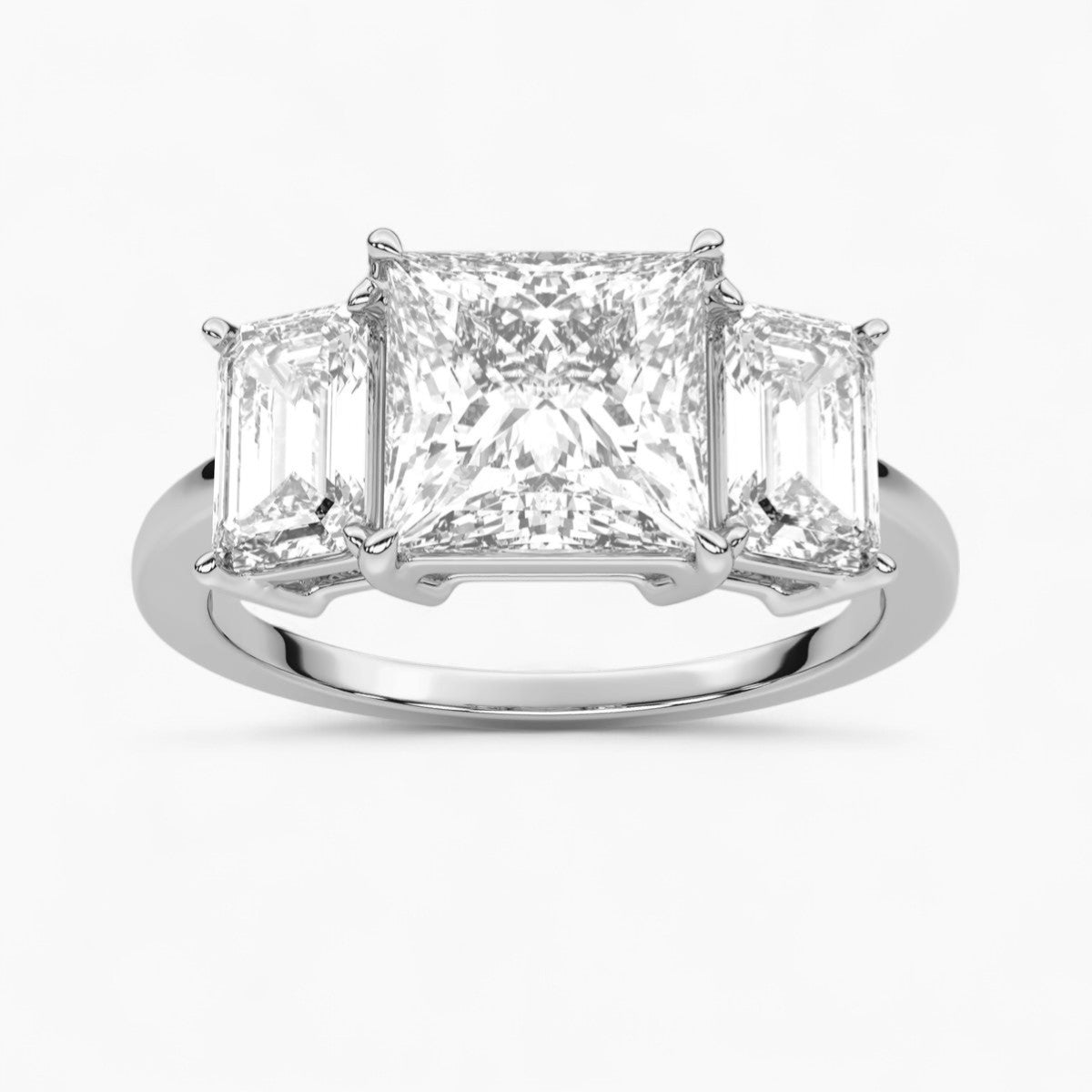 Oval Cut Three Stone Diamond Engagement Ring