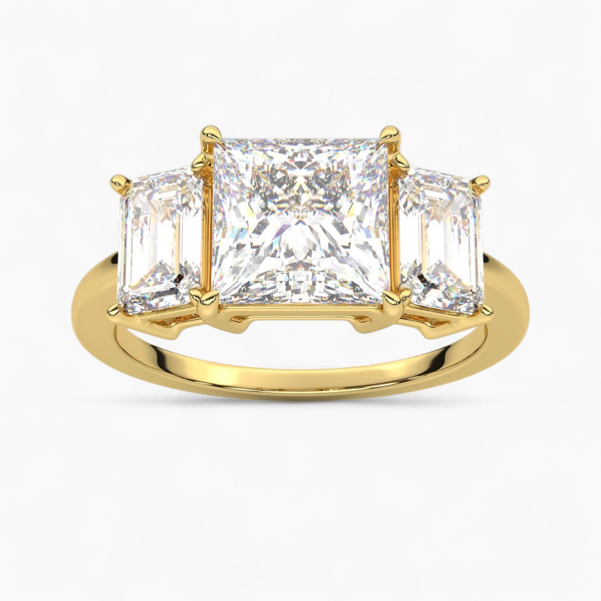Oval Cut Three Stone Diamond Engagement Ring