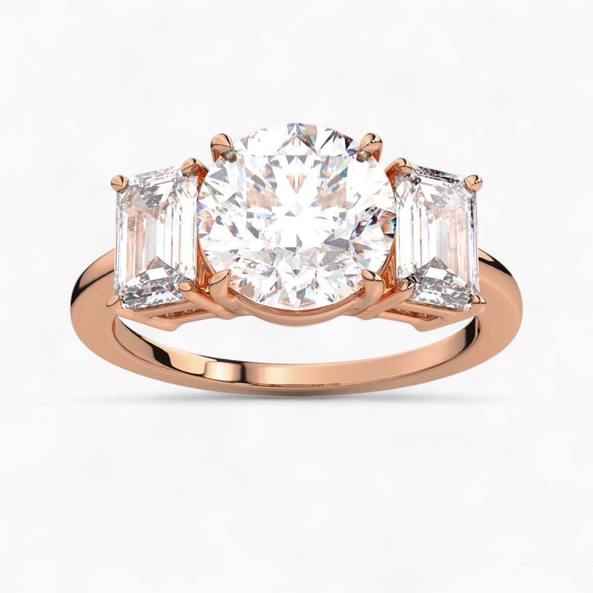 Oval Cut Three Stone Diamond Engagement Ring
