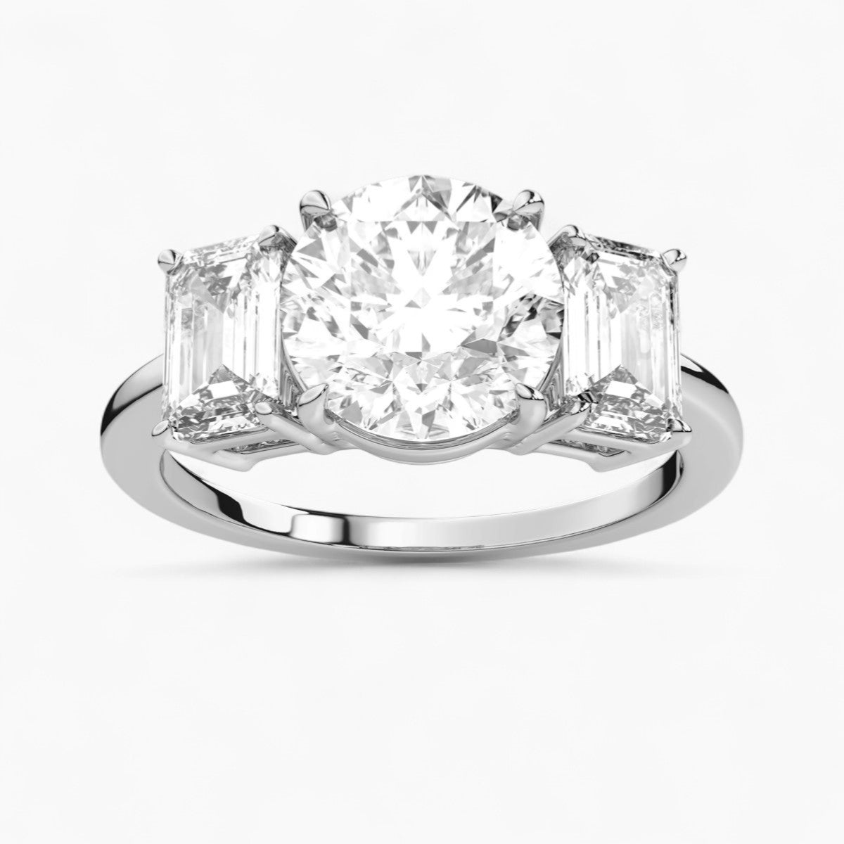 Oval Cut Three Stone Diamond Engagement Ring