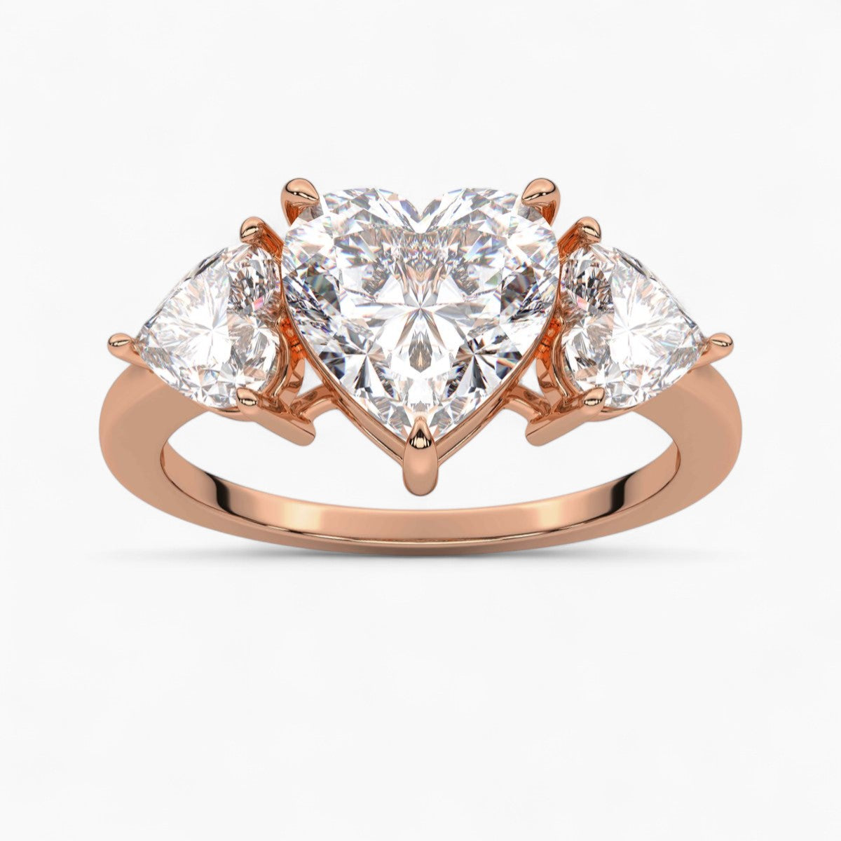 Pear Cut Three Stone Diamond Engagement Ring