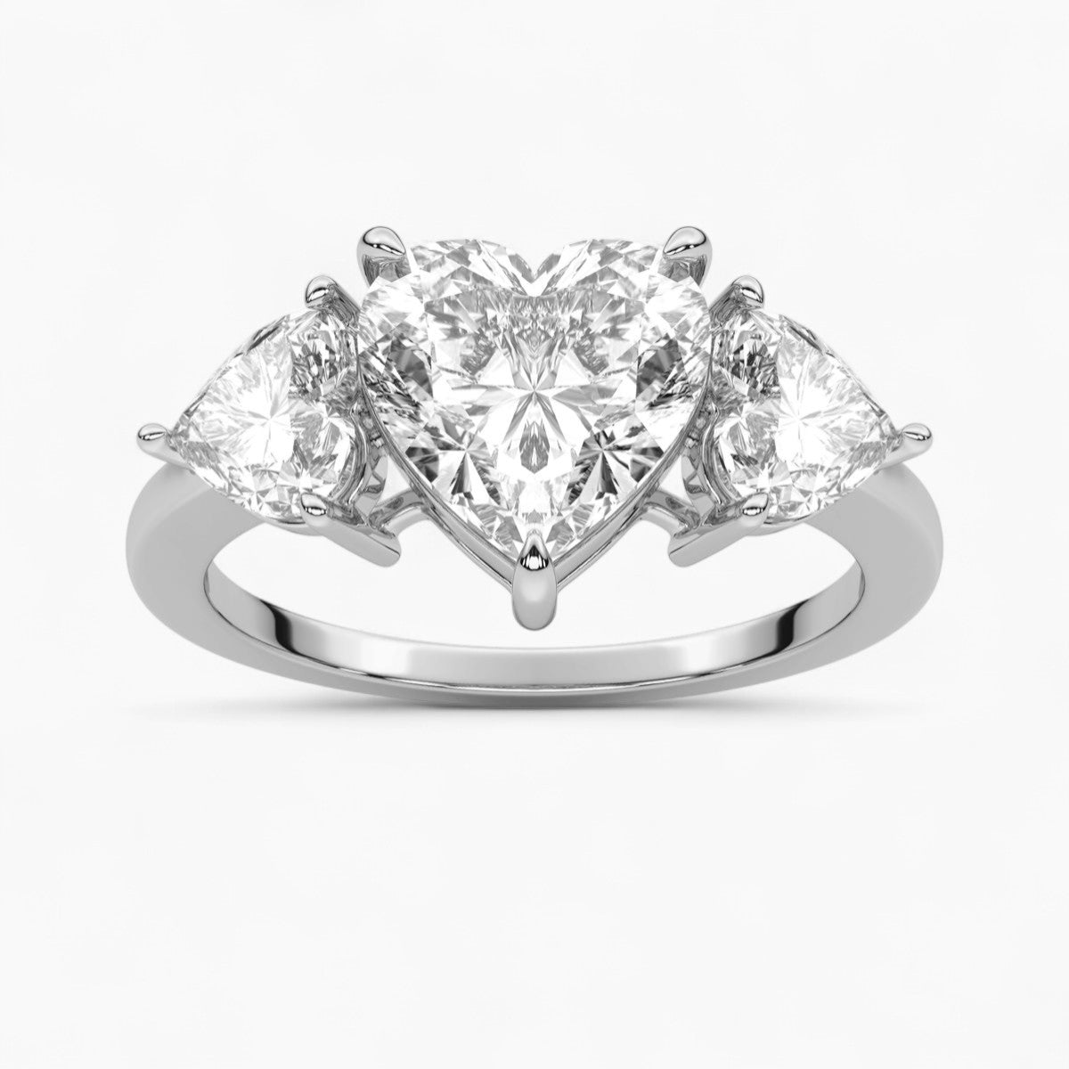 Pear Cut Three Stone Diamond Engagement Ring