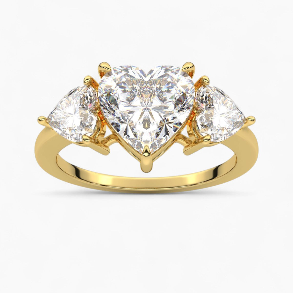 Pear Cut Three Stone Diamond Engagement Ring
