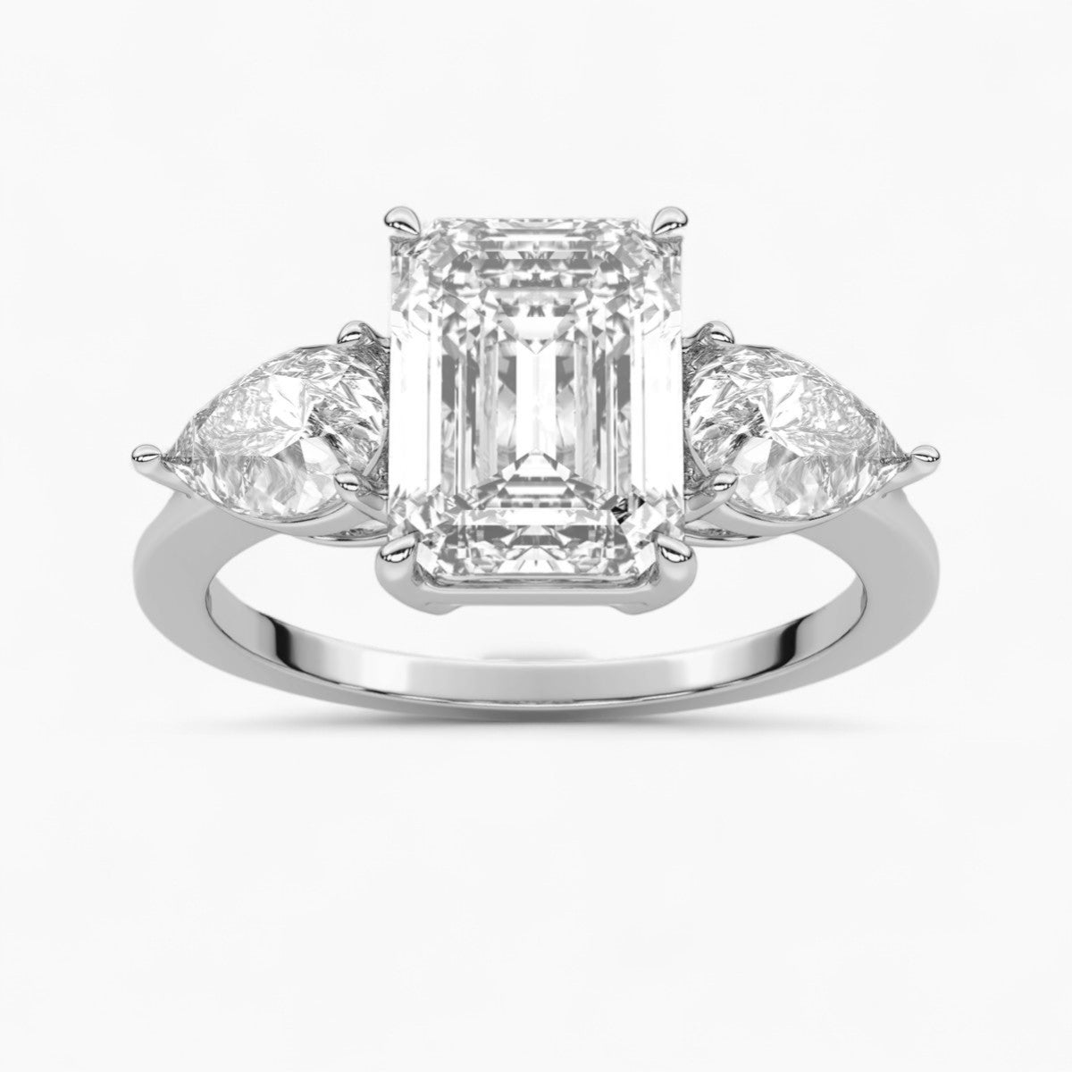 Round Cut Three Stone Diamond Engagement Ring