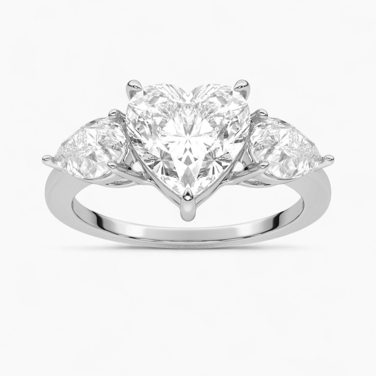 Round Cut Three Stone Diamond Engagement Ring