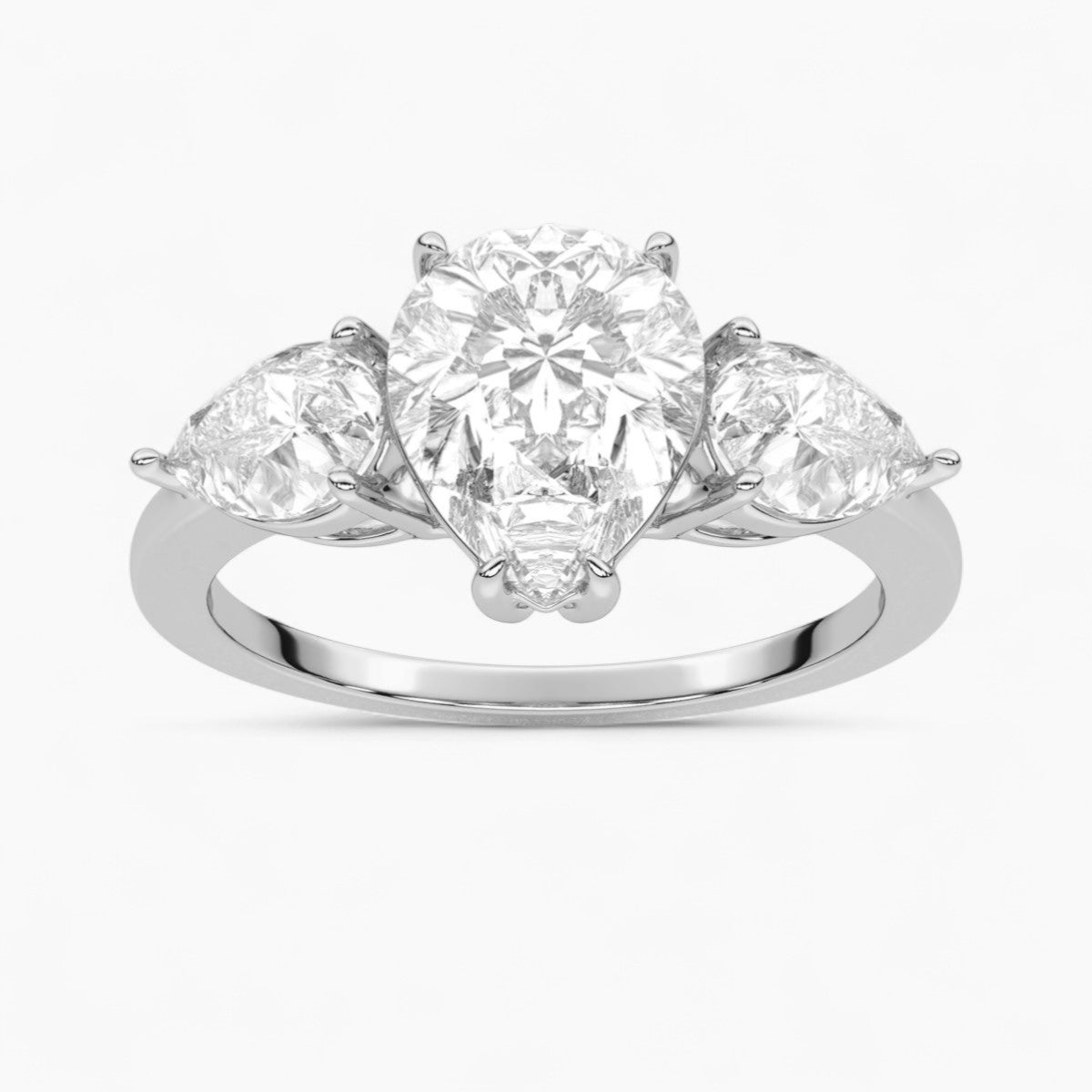 Round Cut Three Stone Diamond Engagement Ring