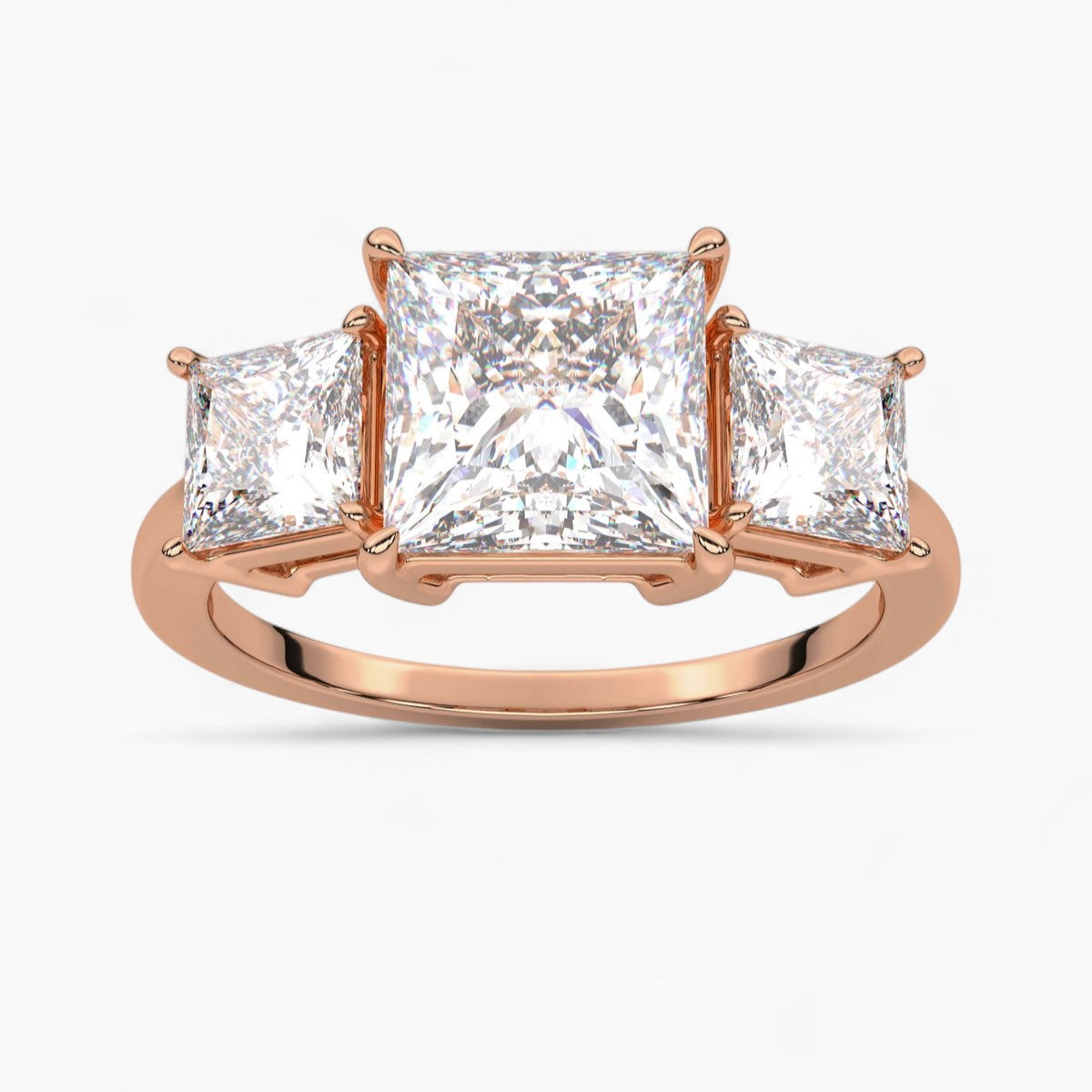 Heart Cut Three Stone Diamond Engagement Ring