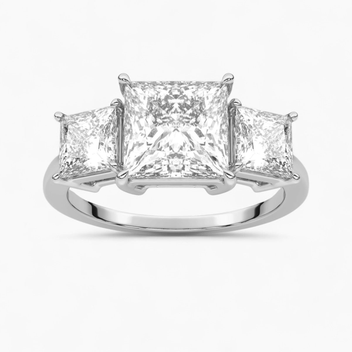 Heart Cut Three Stone Diamond Engagement Ring