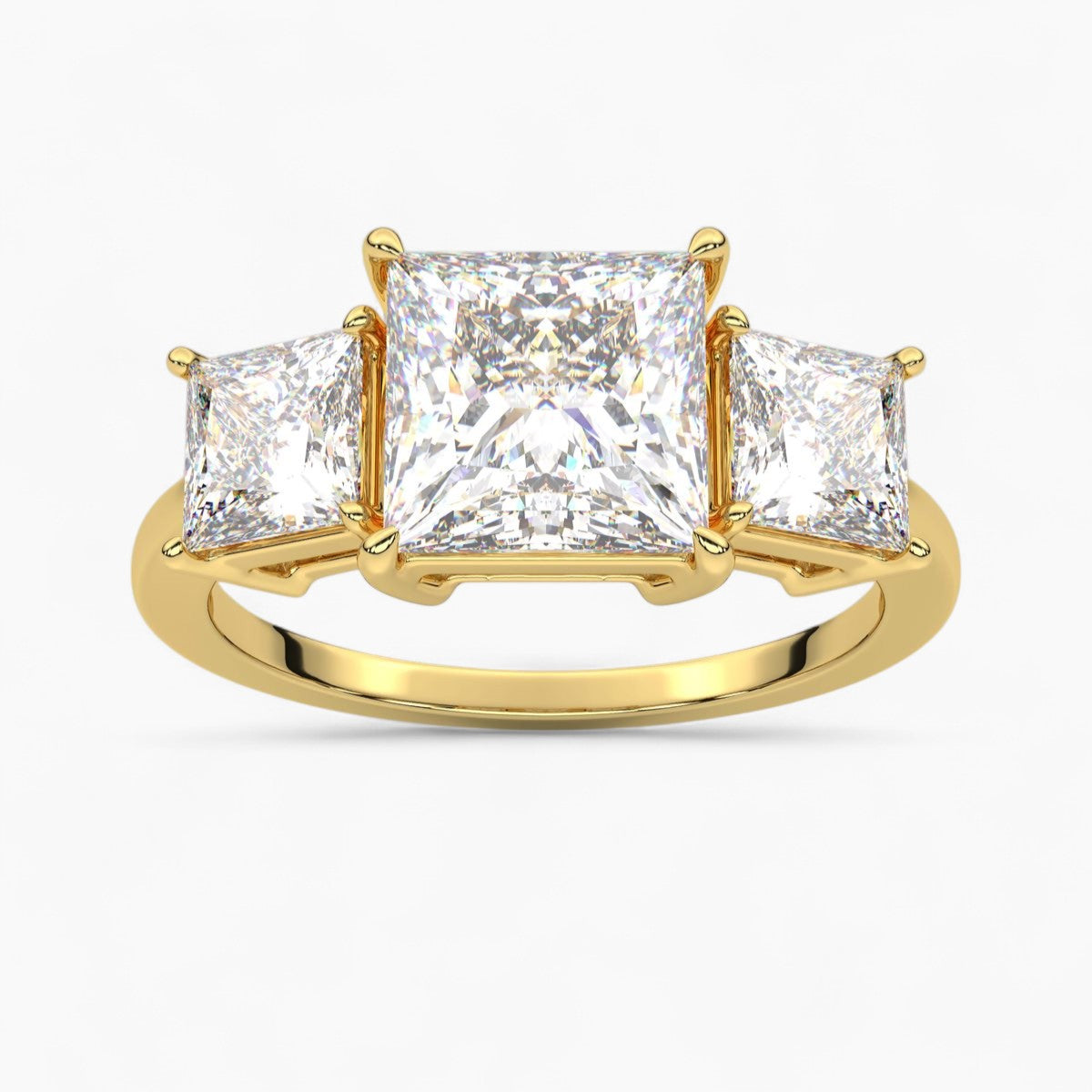Heart Cut Three Stone Diamond Engagement Ring