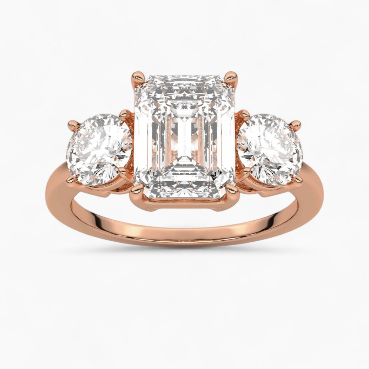 Heart Cut Three Stone Diamond Engagement Ring