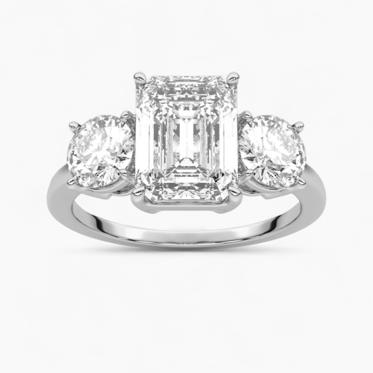 Heart Cut Three Stone Diamond Engagement Ring