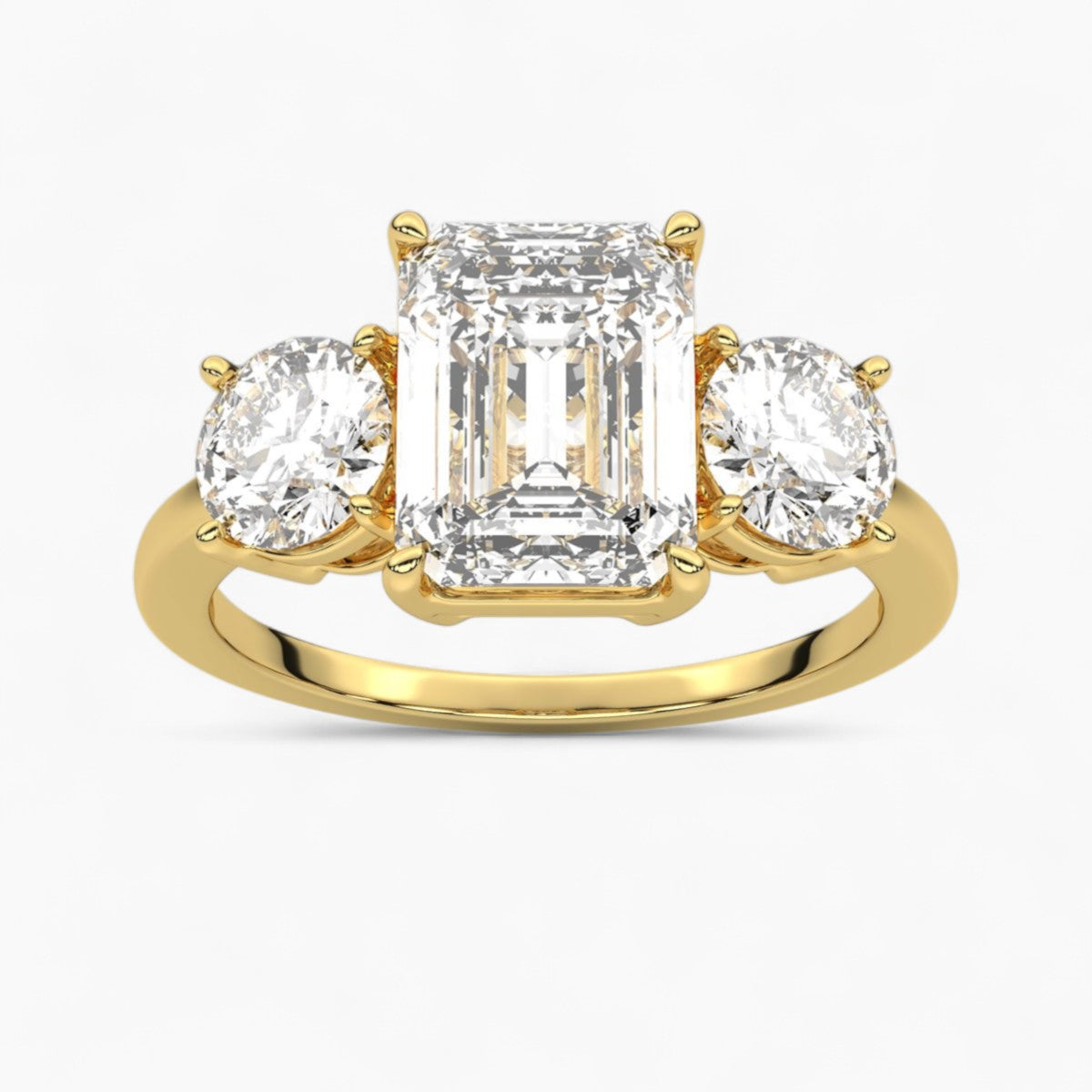Heart Cut Three Stone Diamond Engagement Ring