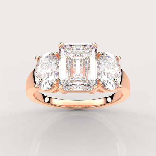 Oval Cut Three Stone Diamond Engagement Ring