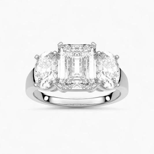 Oval Cut Three Stone Diamond Engagement Ring