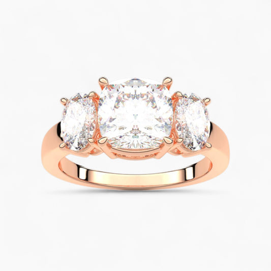 Oval Cut Three Stone Diamond Engagement Ring