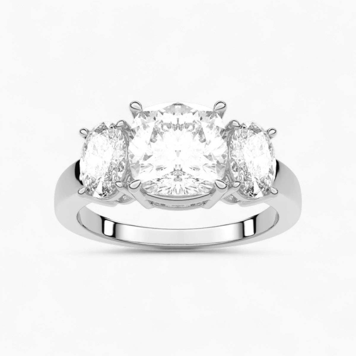 Oval Cut Three Stone Diamond Engagement Ring