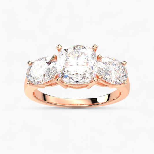 Oval Cut Three Stone Diamond Engagement Ring