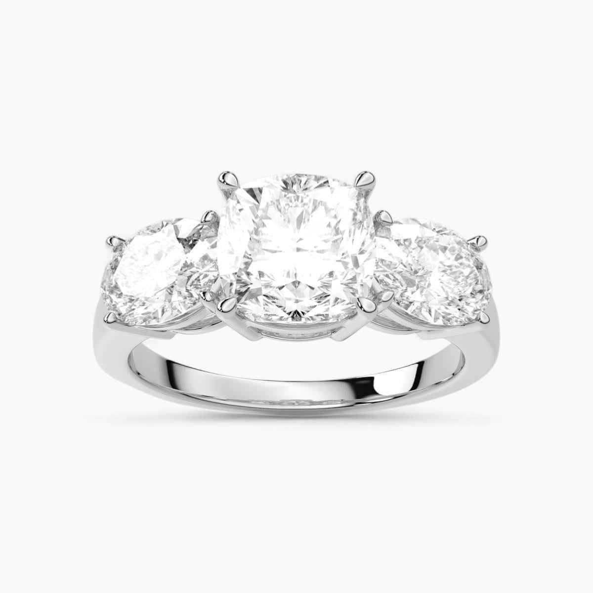 Oval Cut Three Stone Diamond Engagement Ring
