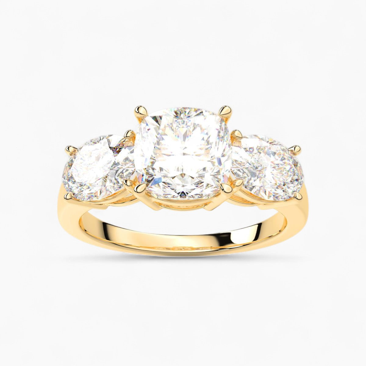 Oval Cut Three Stone Diamond Engagement Ring