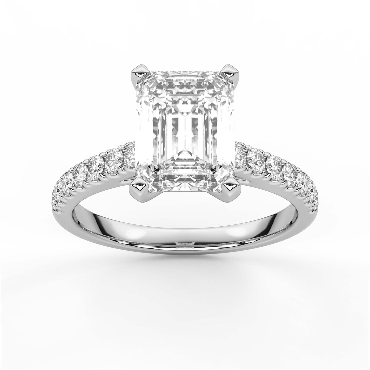 Pave Diamond Engagement Ring