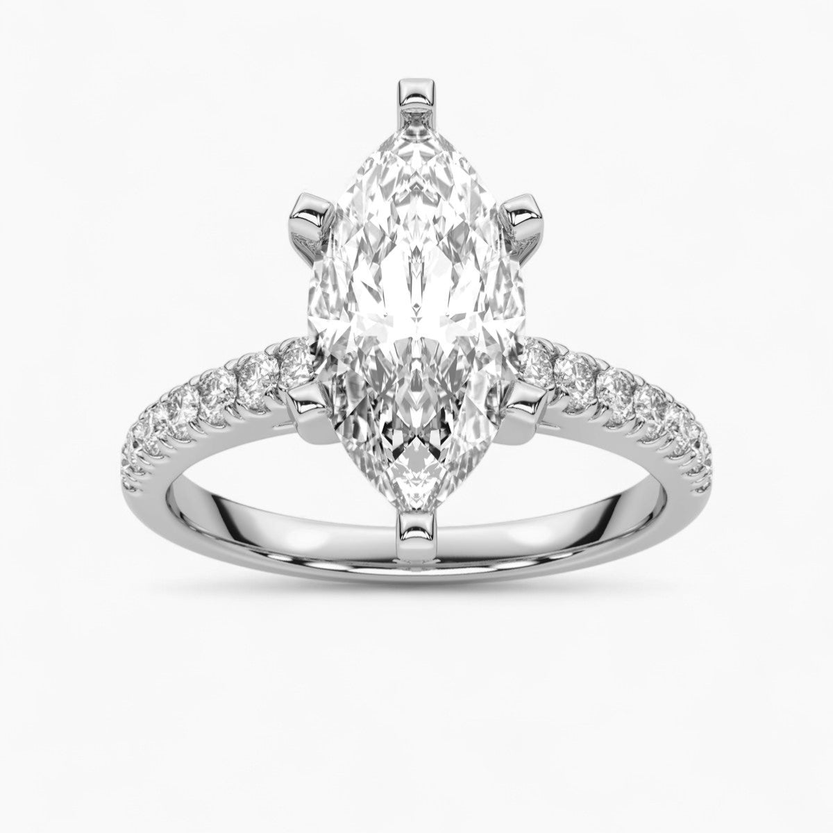 Pave Diamond Engagement Ring