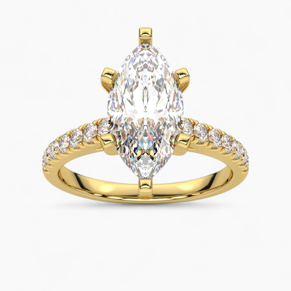 Pave Diamond Engagement Ring