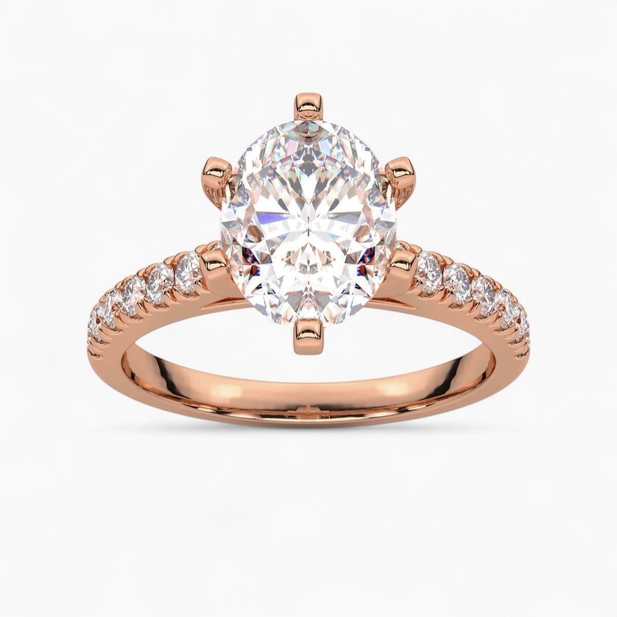 Pave Diamond Engagement Ring
