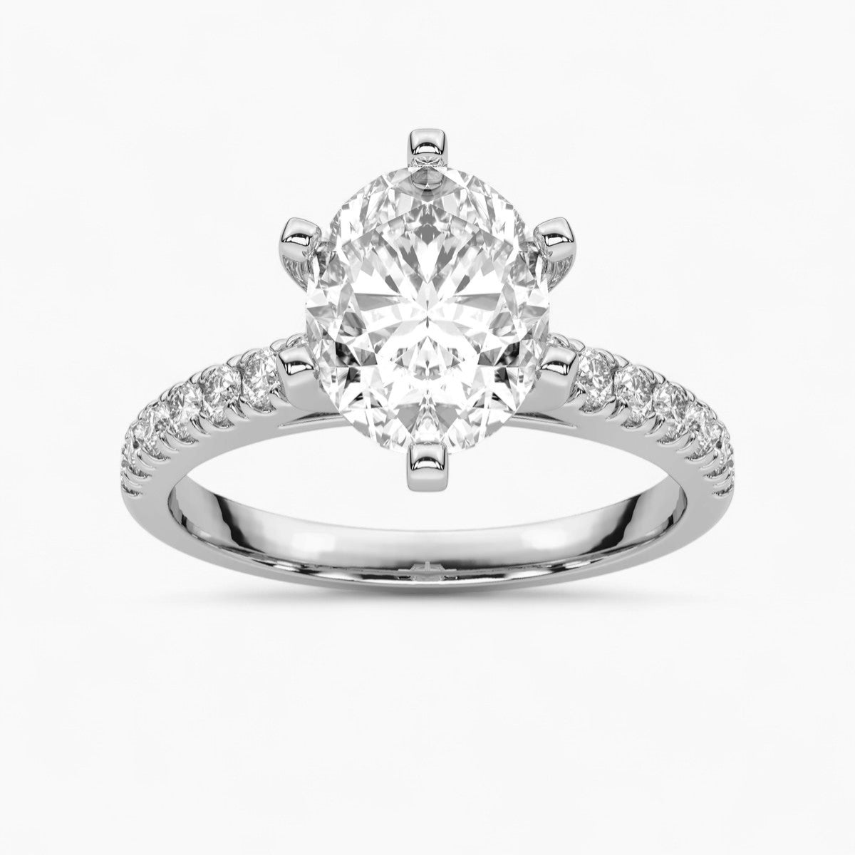 Pave Diamond Engagement Ring