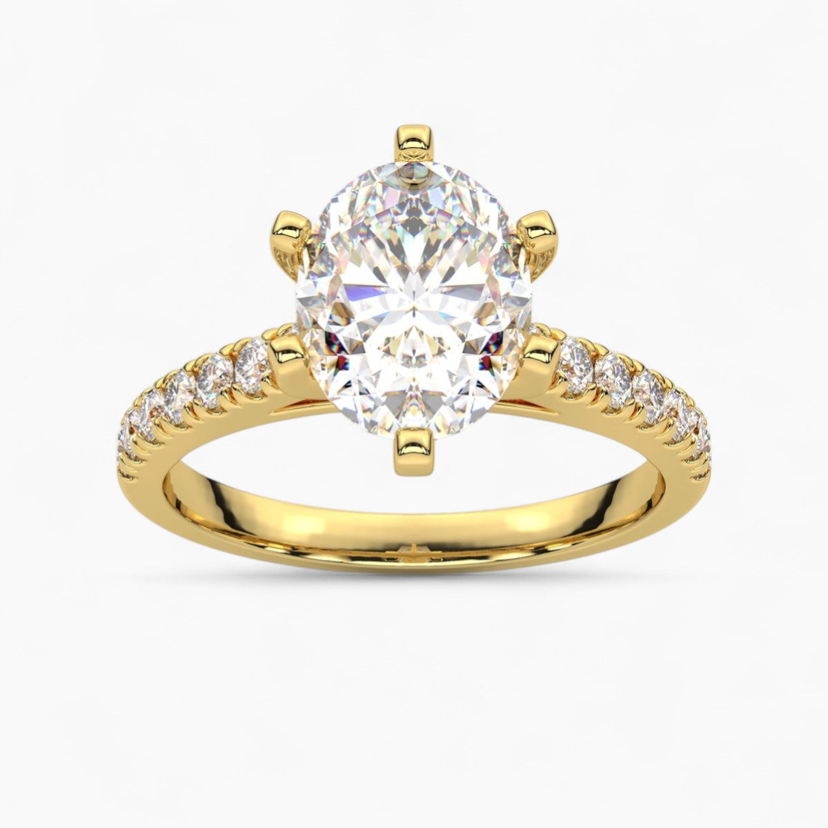 Pave Diamond Engagement Ring
