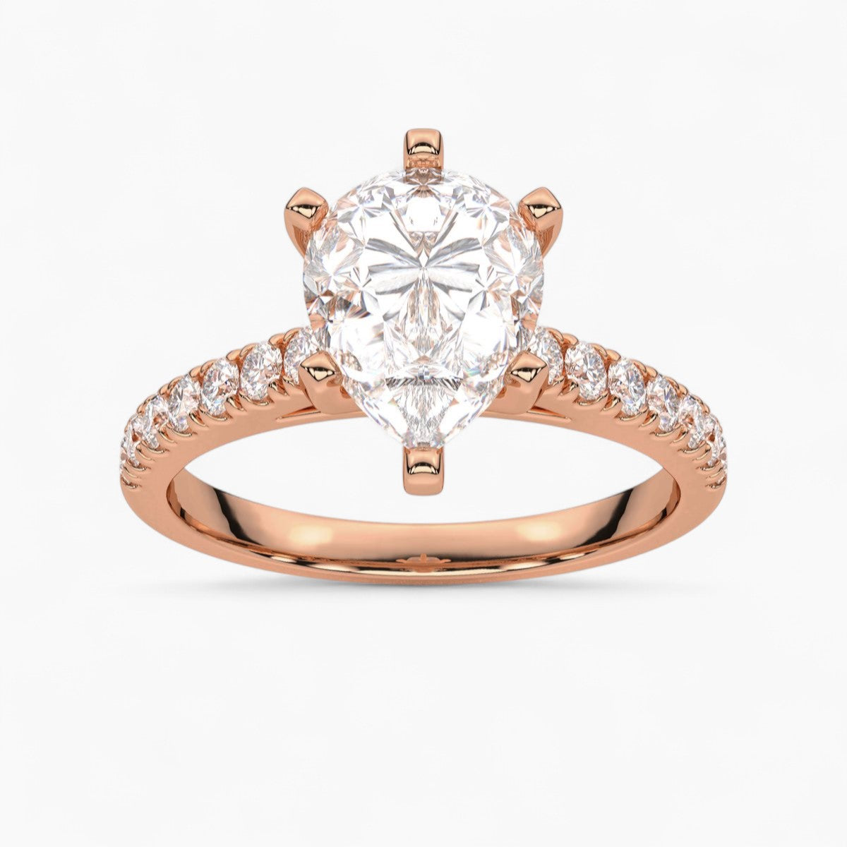 Pave Diamond Engagement Ring