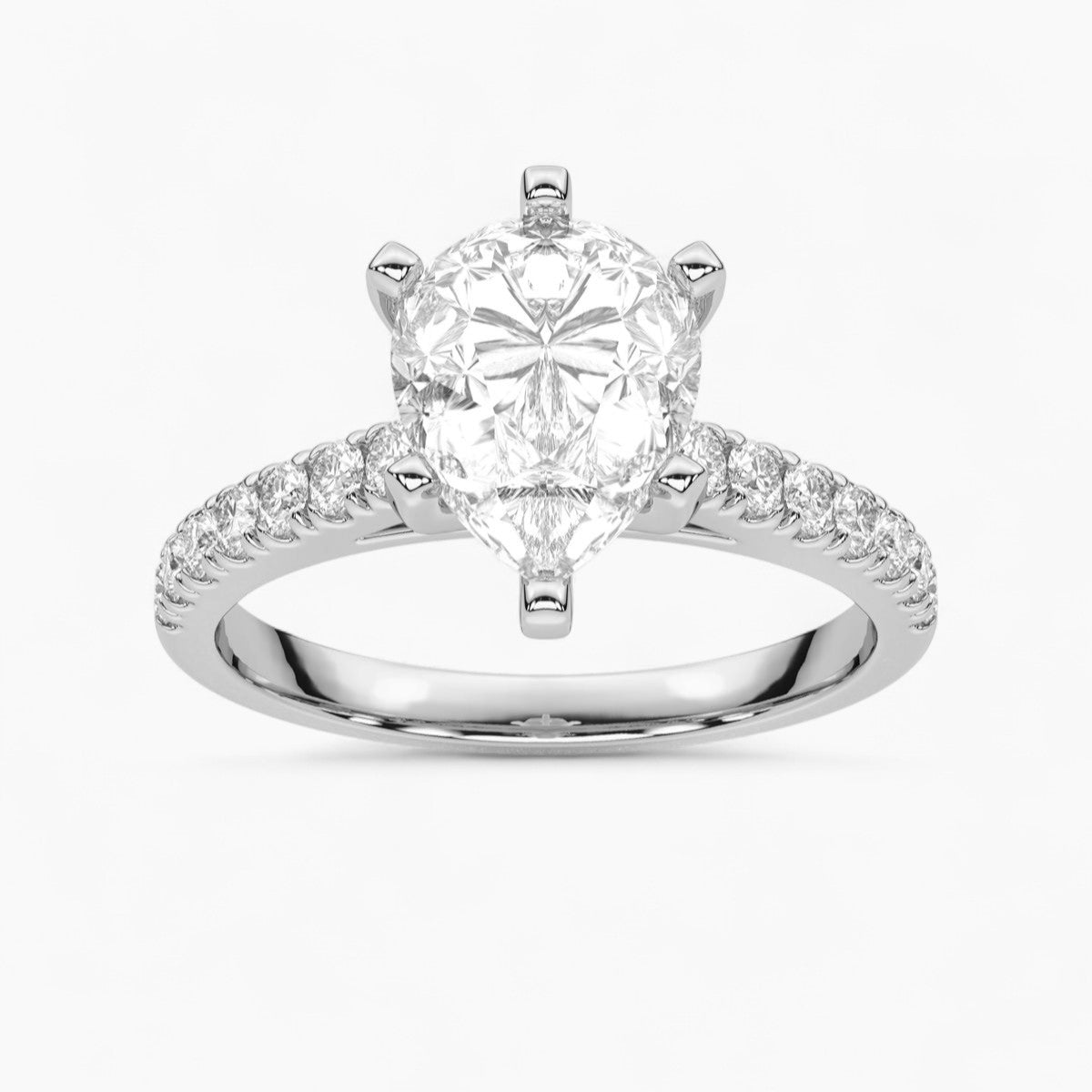 Pave Diamond Engagement Ring