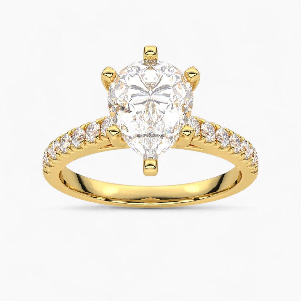 Pave Diamond Engagement Ring