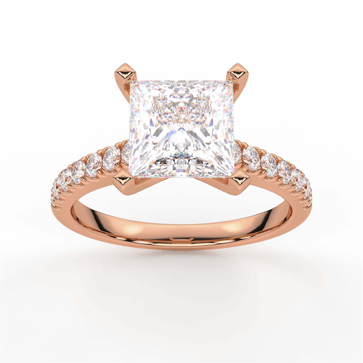 Pave Diamond Engagement Ring