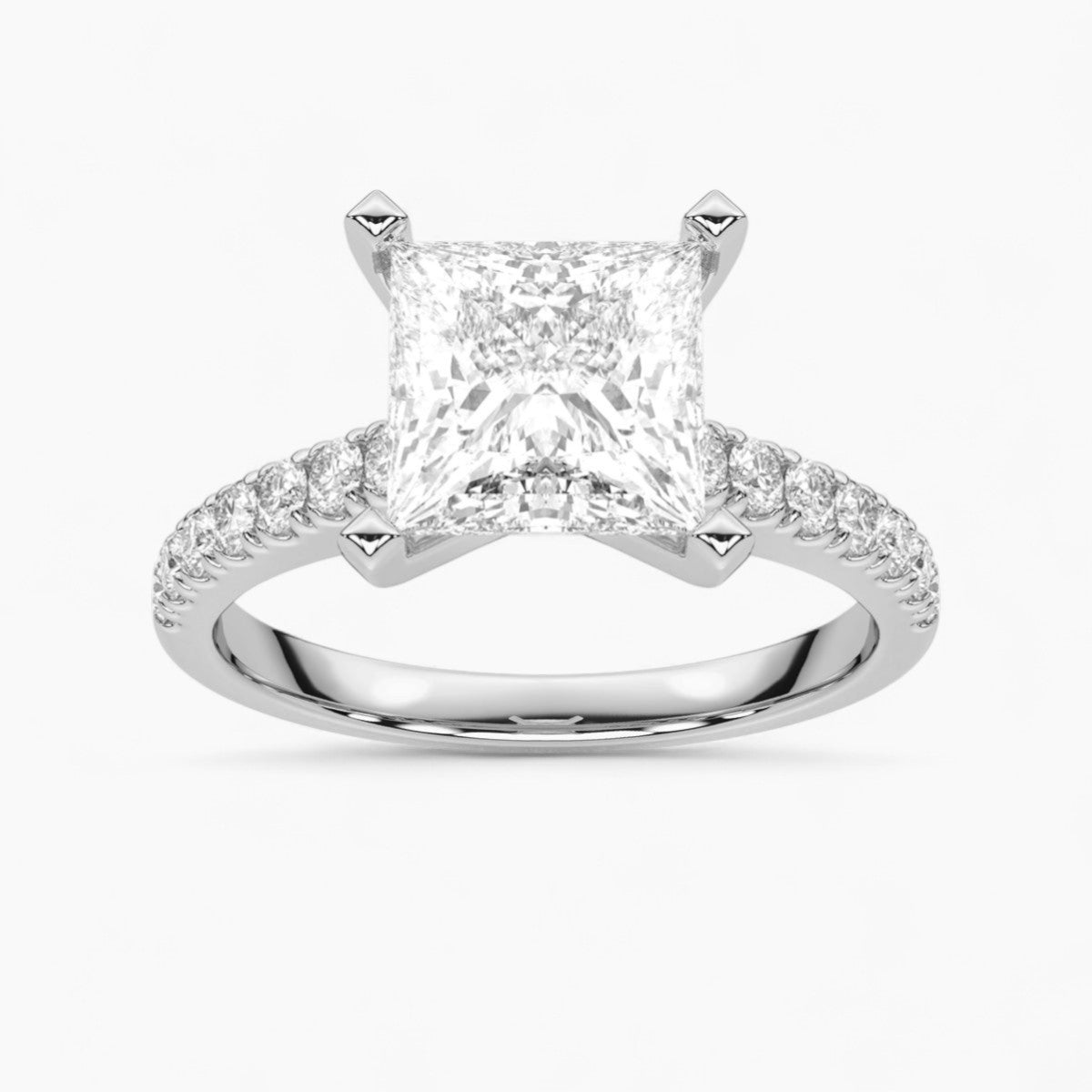 Pave Diamond Engagement Ring