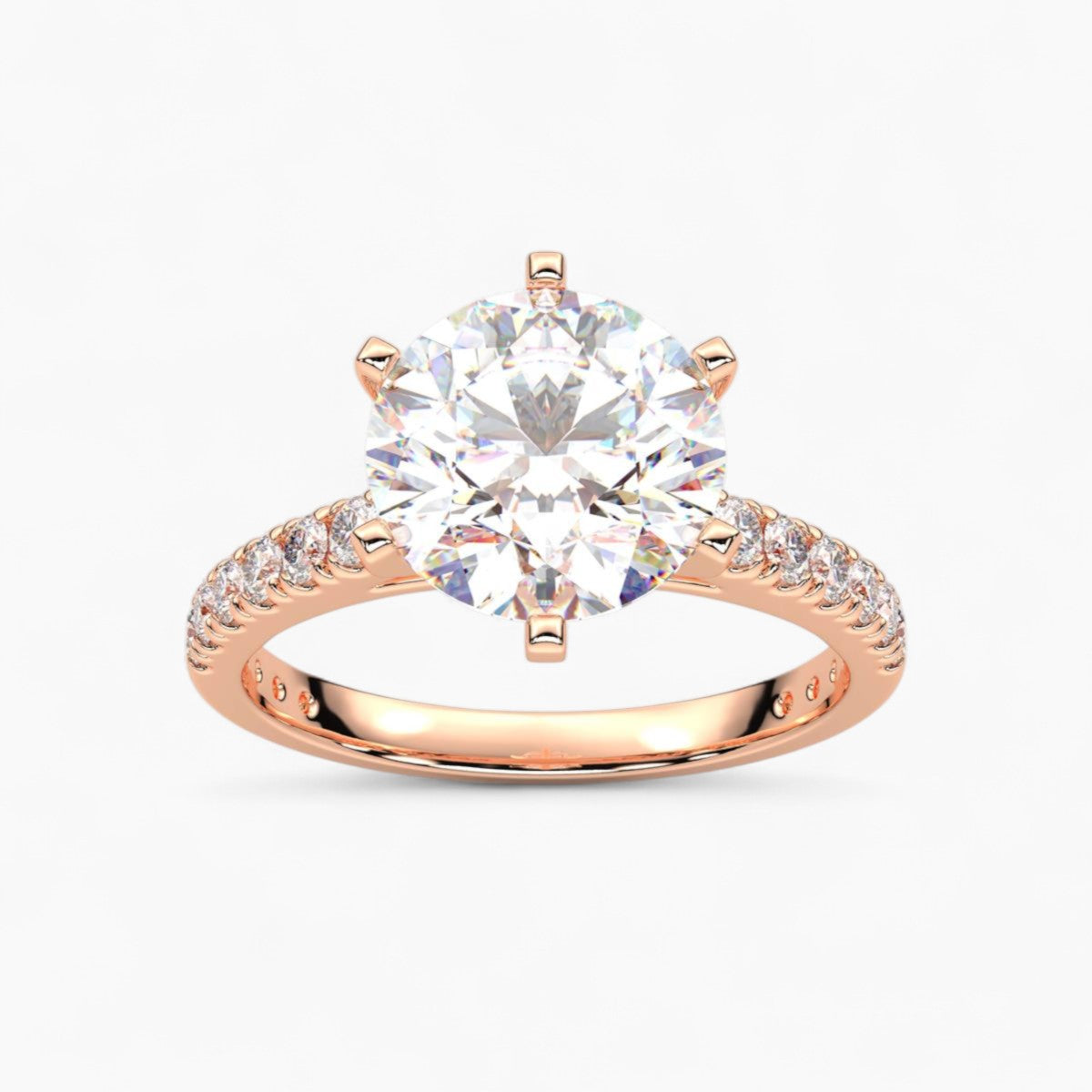 Pave Diamond Engagement Ring