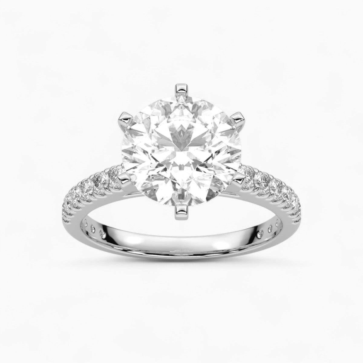 Pave Diamond Engagement Ring