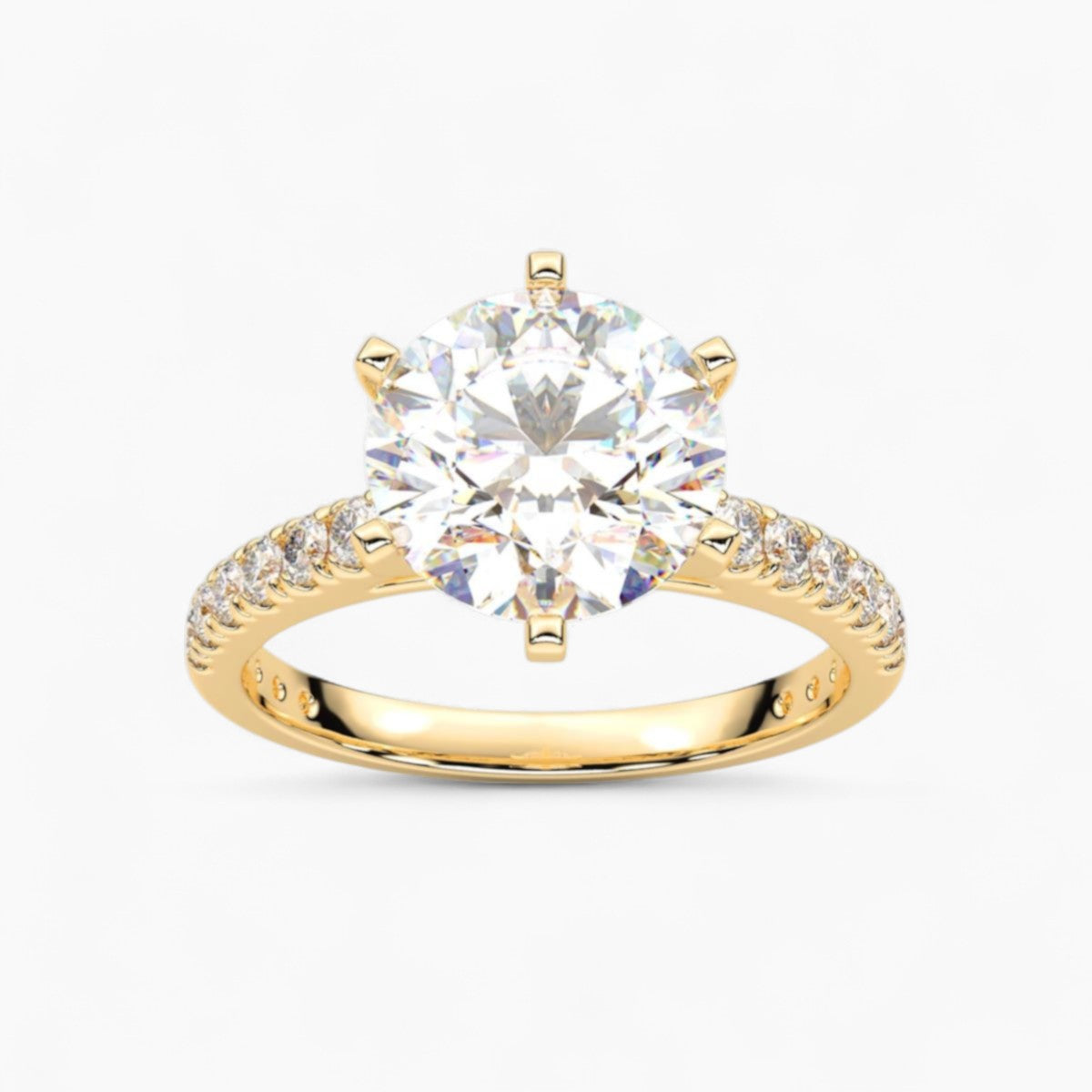 Pave Diamond Engagement Ring