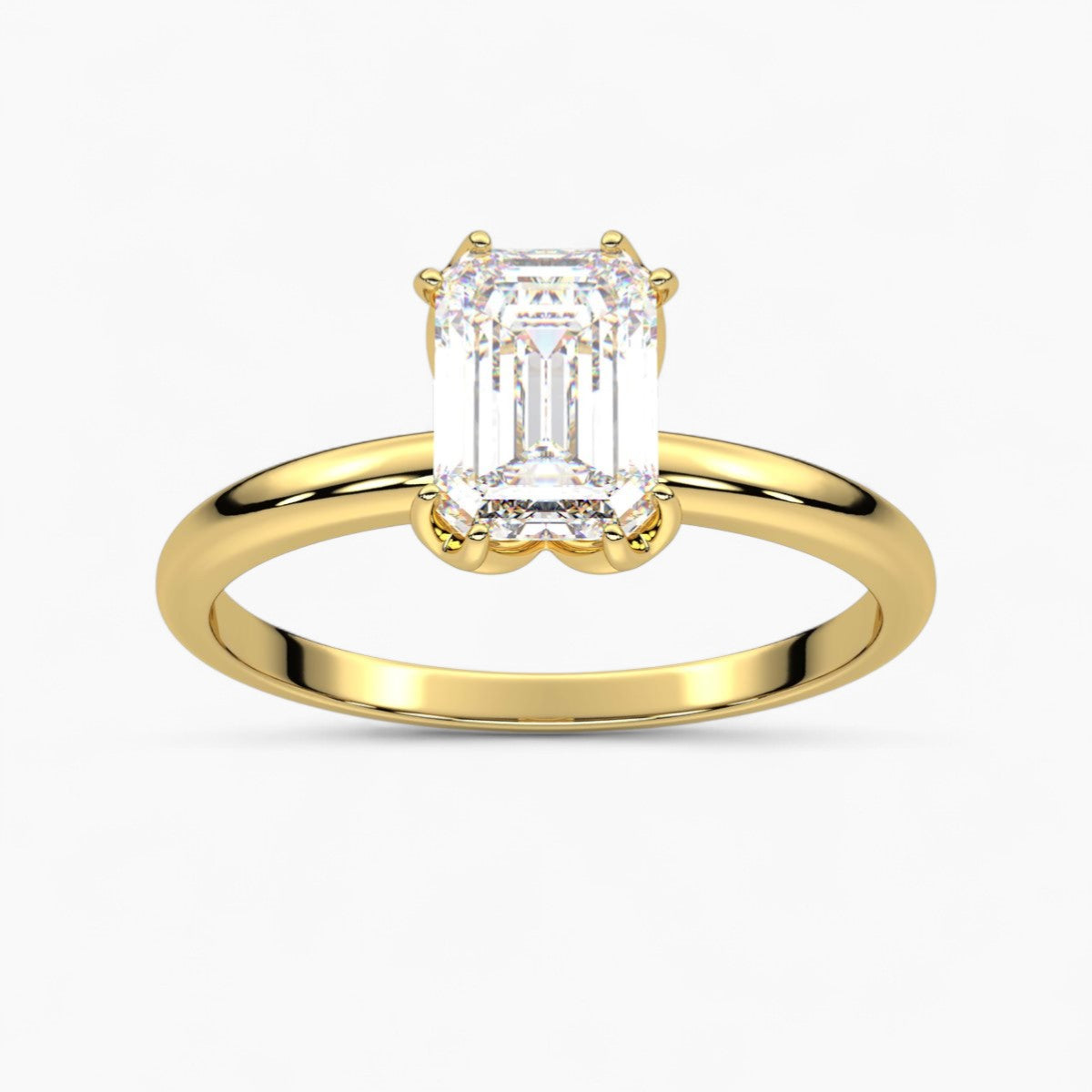 Round Cut Four Prong Petite Solitaire Diamond Engagement Ring
