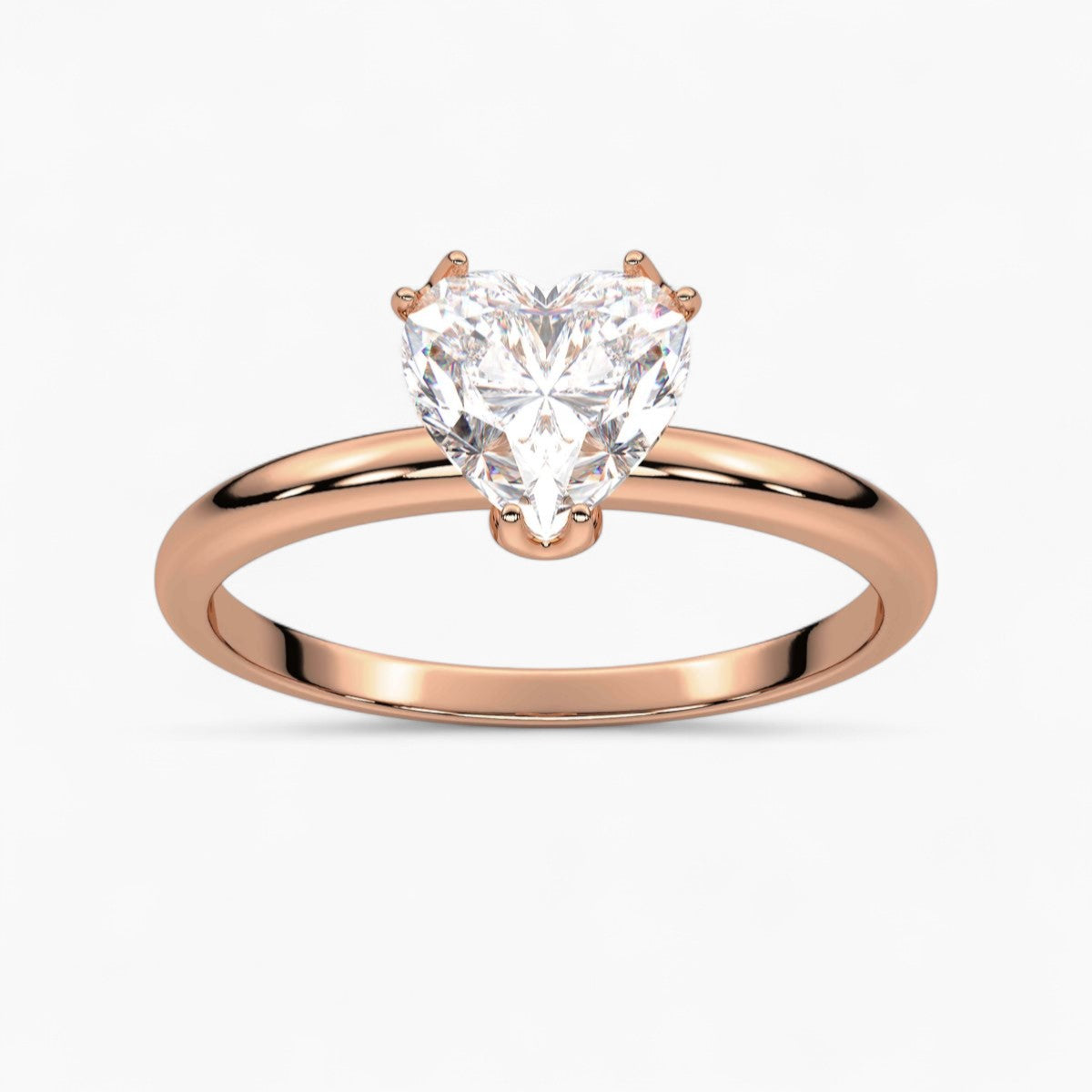 Round Cut Four Prong Petite Solitaire Diamond Engagement Ring