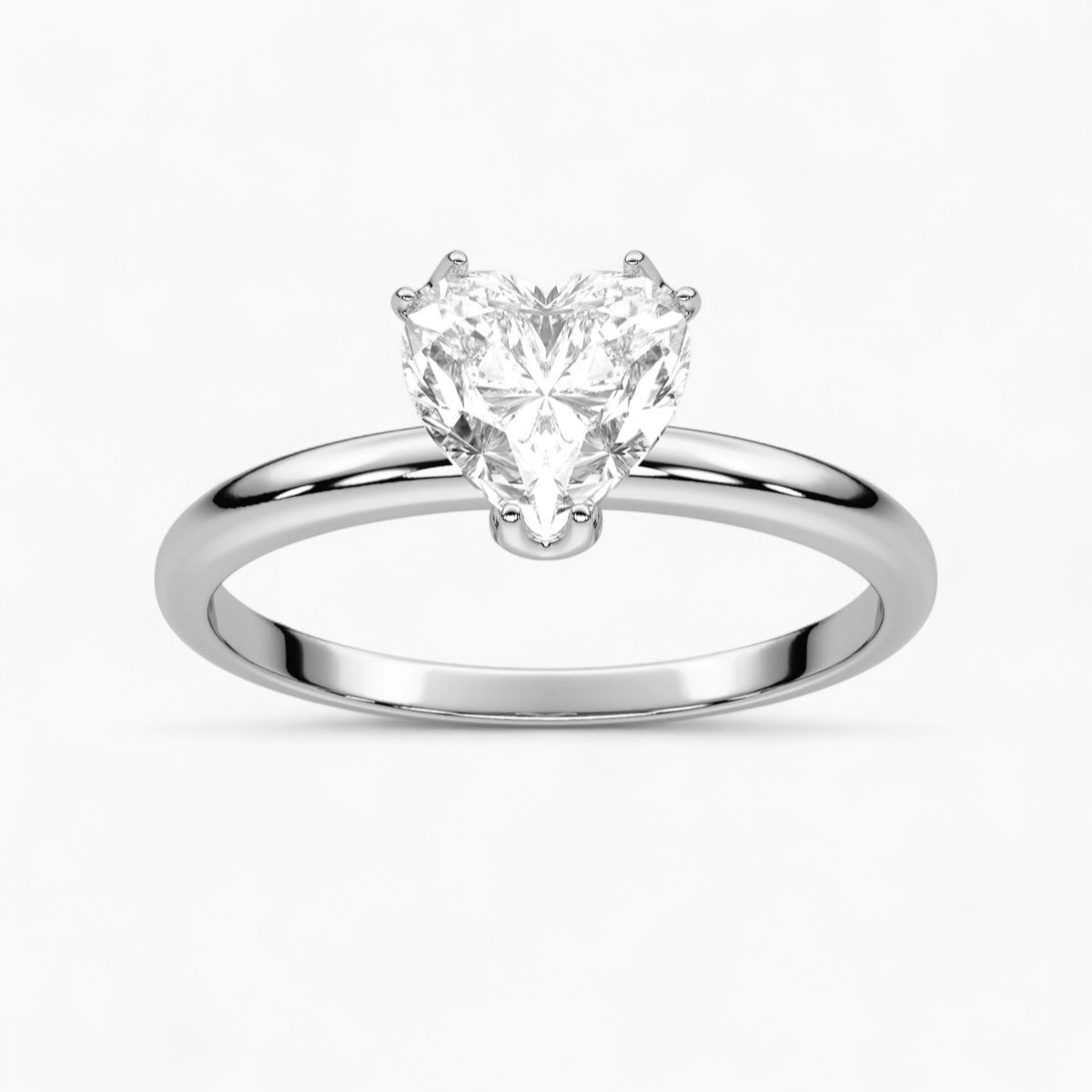 Round Cut Four Prong Petite Solitaire Diamond Engagement Ring
