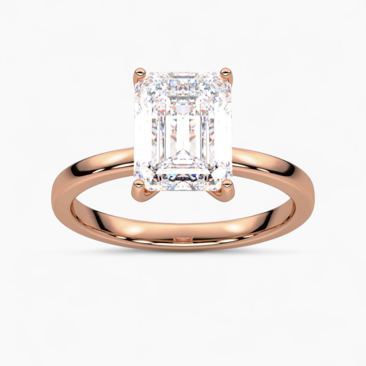 Round Cut Four Prong Petite Solitaire Diamond Engagement Ring