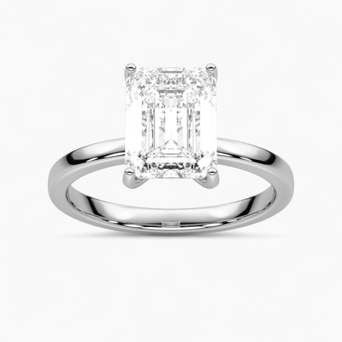 Round Cut Four Prong Petite Solitaire Diamond Engagement Ring