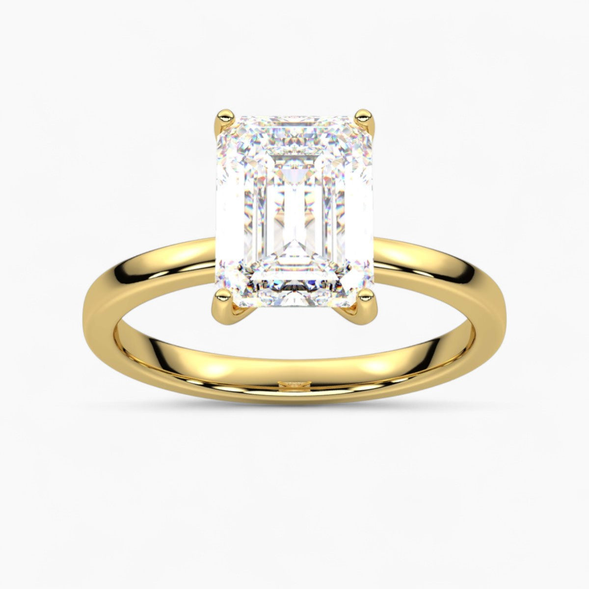 Round Cut Four Prong Petite Solitaire Diamond Engagement Ring