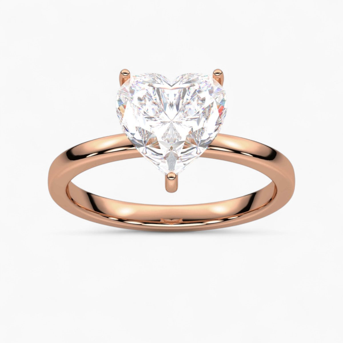 Round Cut Four Prong Petite Solitaire Diamond Engagement Ring
