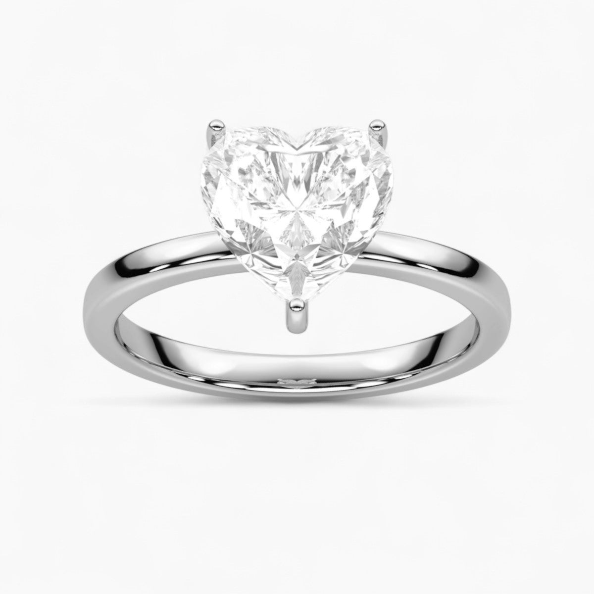 Round Cut Four Prong Petite Solitaire Diamond Engagement Ring
