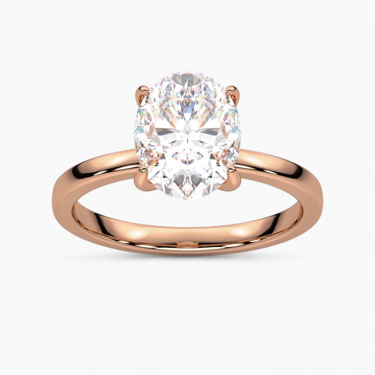 Round Cut Four Prong Petite Solitaire Diamond Engagement Ring