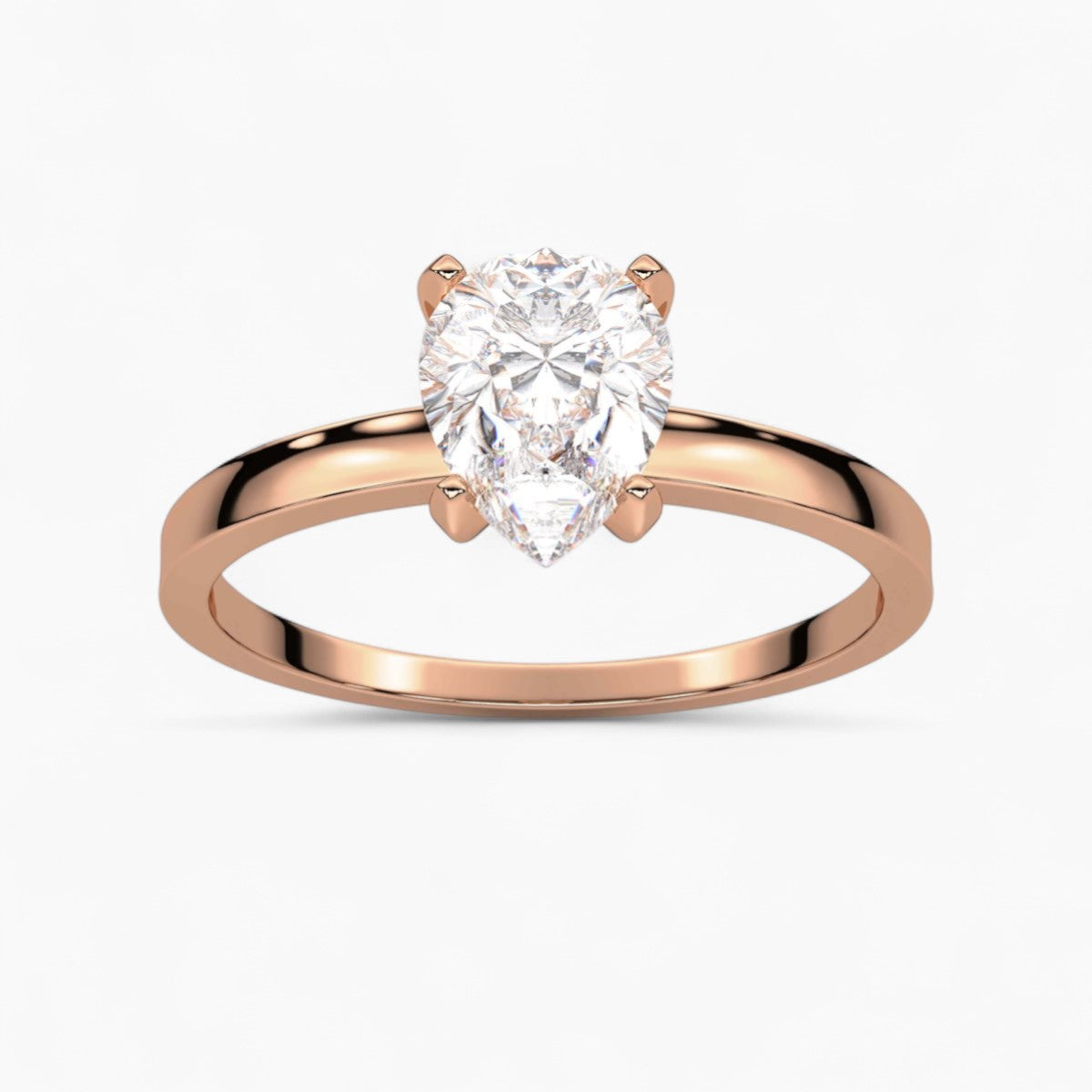 Round cut classic pave Setting Diamond Engagement Ring