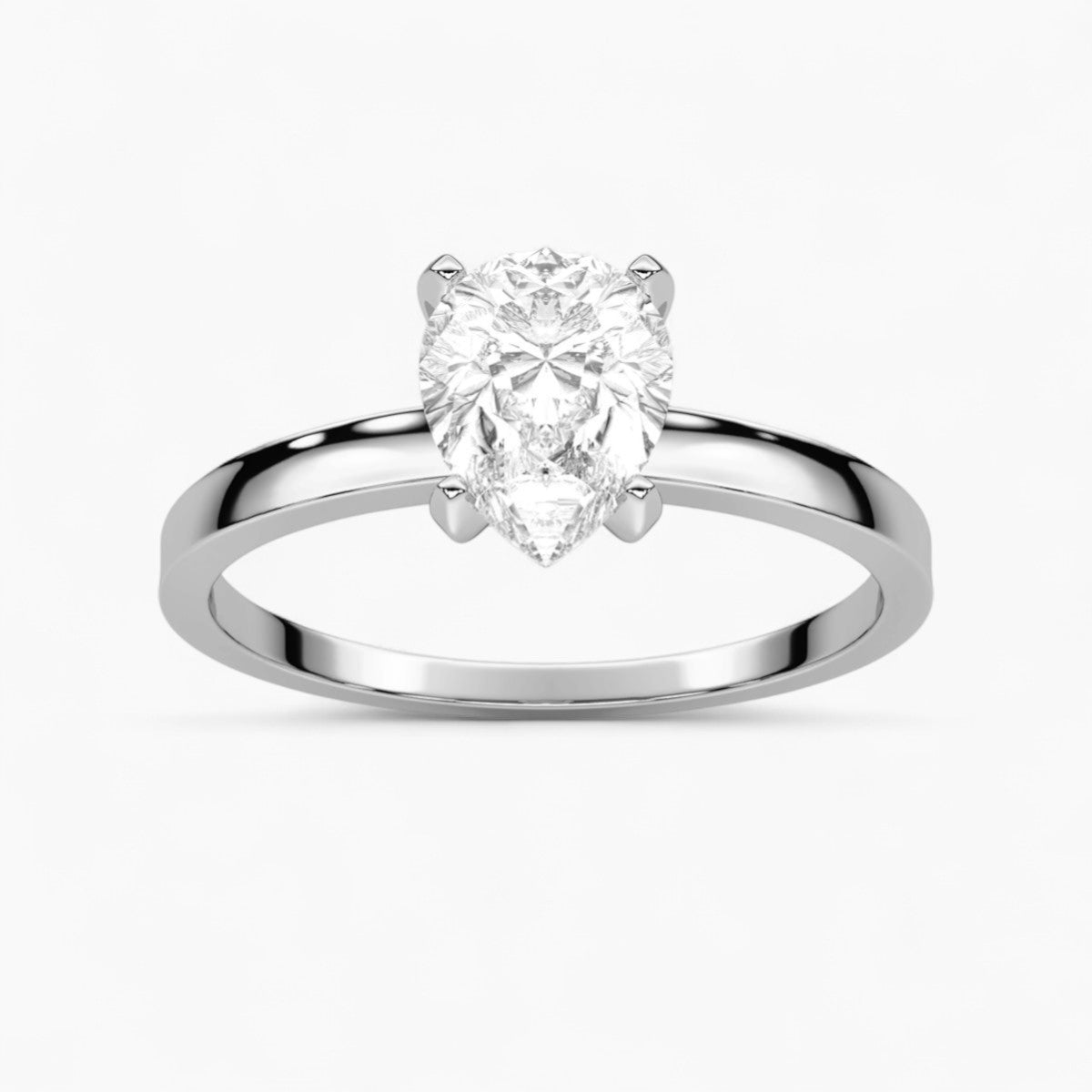 Round cut classic pave Setting Diamond Engagement Ring