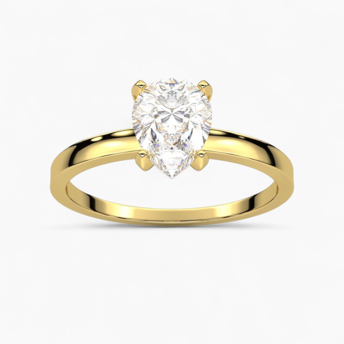 Round cut classic pave Setting Diamond Engagement Ring